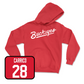 Red Football Script Hoodie 9 Youth Small / Reid Carrico | #28