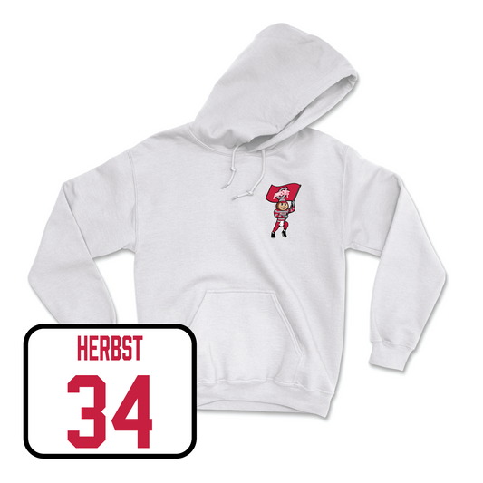 White Men's Ice Hockey Brutus Hoodie 3 Youth Small / Reilly Herbst | #34