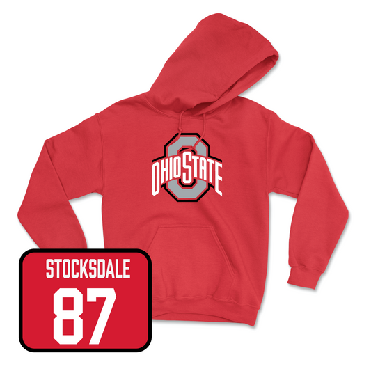 Red Football Team Hoodie 9 Youth Small / Reis Stocksdale | #87