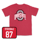 Red Football Team Tee 9 Youth Small / Reis Stocksdale | #87