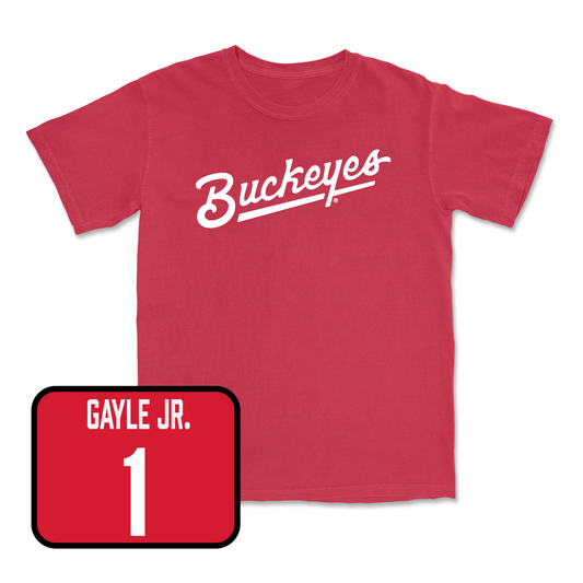 Red Men's Basketball Script Tee - Owen Spencer