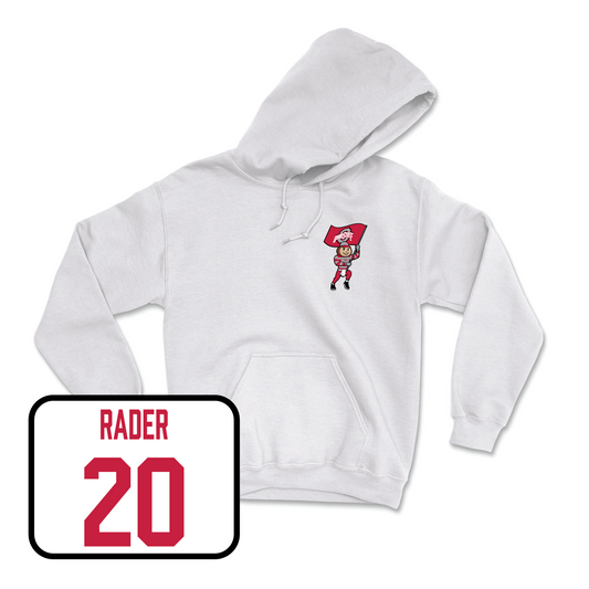 White Women's Volleyball Brutus Hoodie 2 Youth Small / Rylee Rader | #20