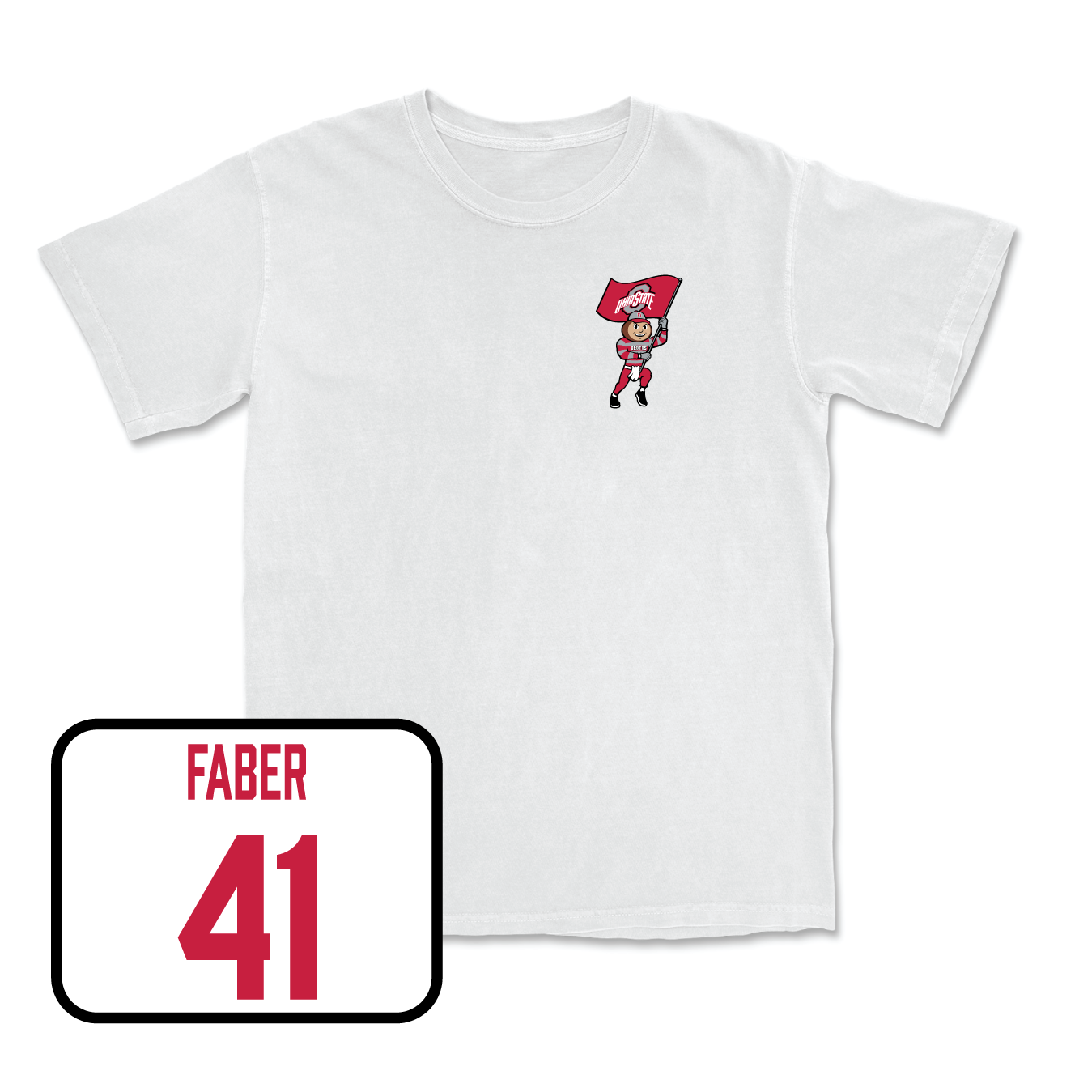 White Men's Lacrosse Brutus Comfort Colors Tee 4 Youth Small / Sam Faber | #41