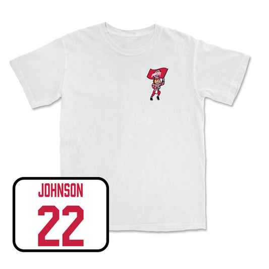 White Women's Lacrosse Brutus Comfort Colors Tee 4 Youth Small / Sarah Johnson | #22