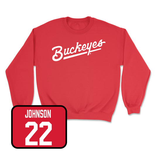 Red Women's Lacrosse Script Crew 4 Youth Small / Sarah Johnson | #22