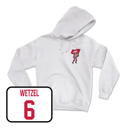 White Men's Volleyball Brutus Hoodie Youth Small / Shane Wetzel | #6