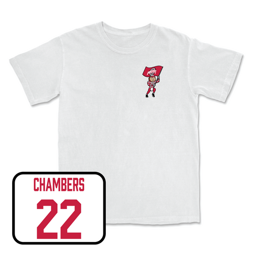 White Football Brutus Comfort Colors Tee 9 Youth Small / Steele Chambers | #22