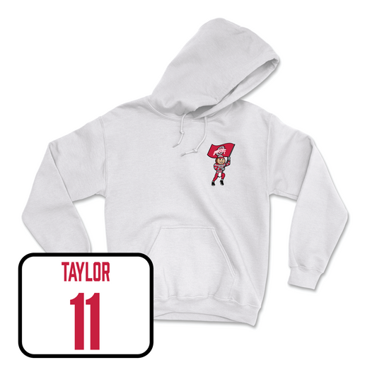 White Women's Volleyball Brutus Hoodie 2 Youth Small / Sydney Taylor | #11
