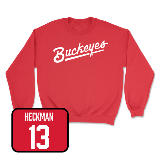 Red Softball Script Crew 3 Youth Small / Taylor Heckman | #13