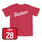 Red Baseball Script Tee 2 Youth Small / Trey Lipsey | #28