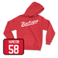 Red Football Script Hoodie 10 Youth Small / Ty Hamilton | #58