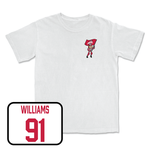 White Football Brutus Comfort Colors Tee 10 Youth Small / Tyleik Williams | #91