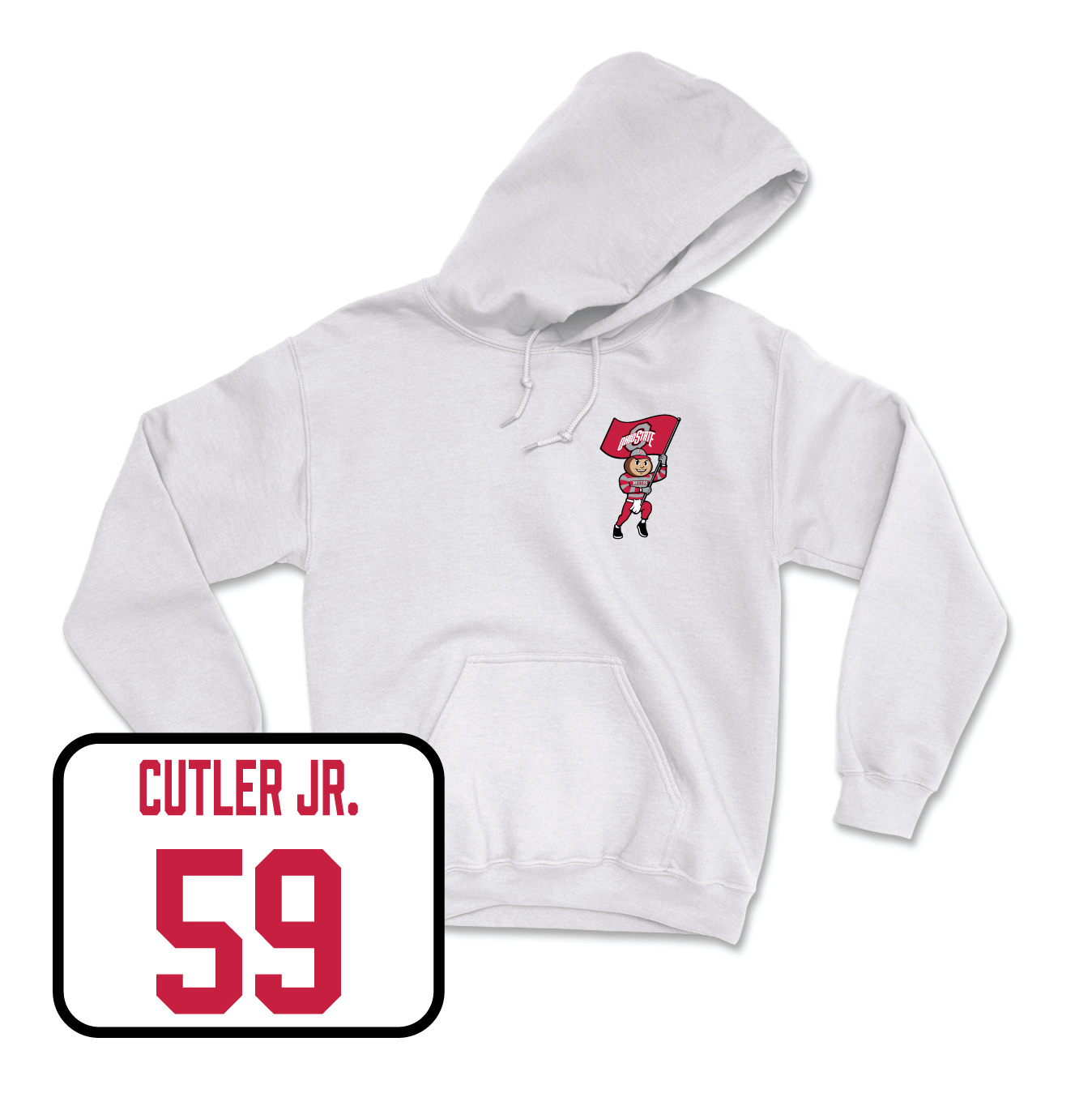 White Football Brutus Hoodie 10 Youth Small / Victor Cutler Jr. | #59