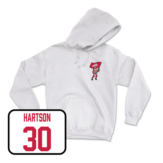 White Football Brutus Hoodie 10 Youth Small / Willtrell Hartson | #30