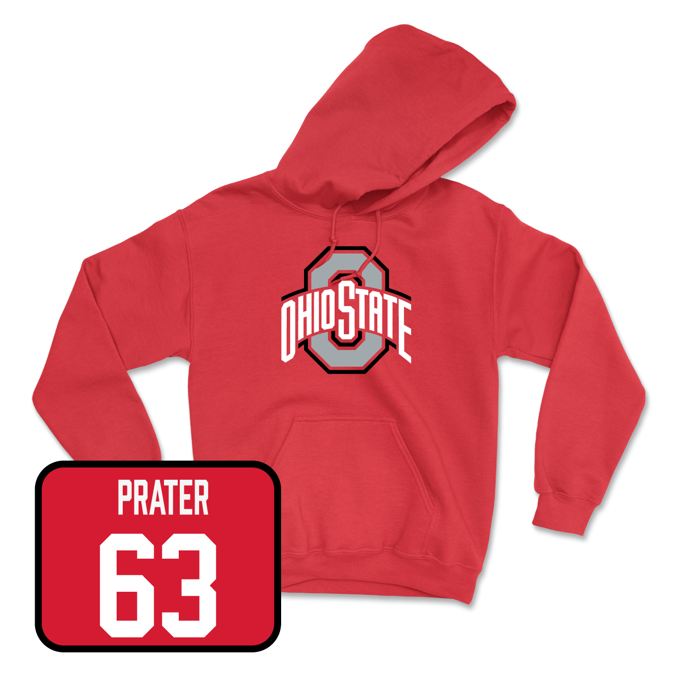 Red Football Team Hoodie 10 Youth Small / Zach Prater | #63