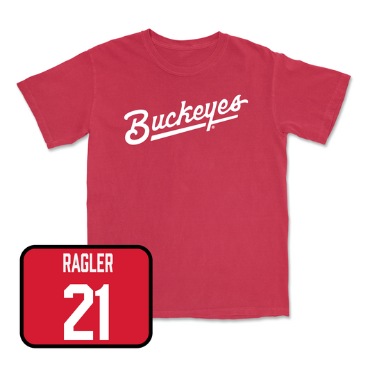 Red Women's Volleyball Script Tee 2 Youth Small / Zaria Ragler | #21