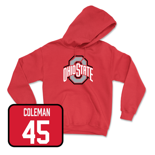 Red Women's Lacrosse Team Hoodie 4 Youth Small / Zoe Coleman | #45