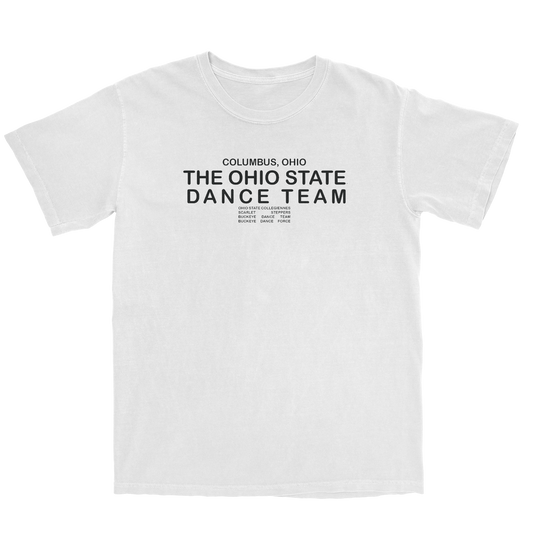 LIMITED RELEASE: The Ohio State Dance Team Comfort Colors T-Shirt in White