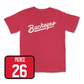 Red Football Script Tee  - Payton Pierce