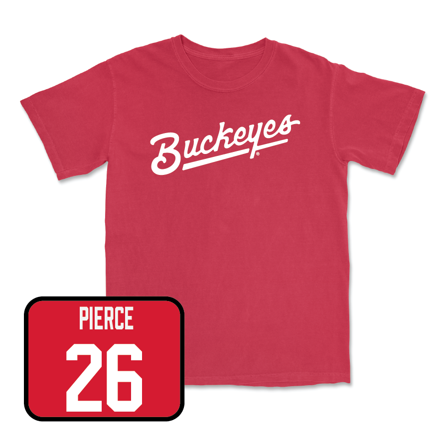 Red Football Script Tee  - Payton Pierce