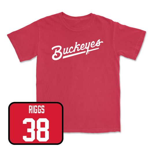 Red Football Script Tee   - Eli Riggs