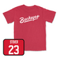 Red Football Script Tee  - Garrett Stover