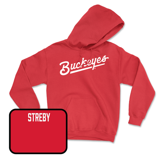 Red Track & Field Script Hoodie - Nathan Streby