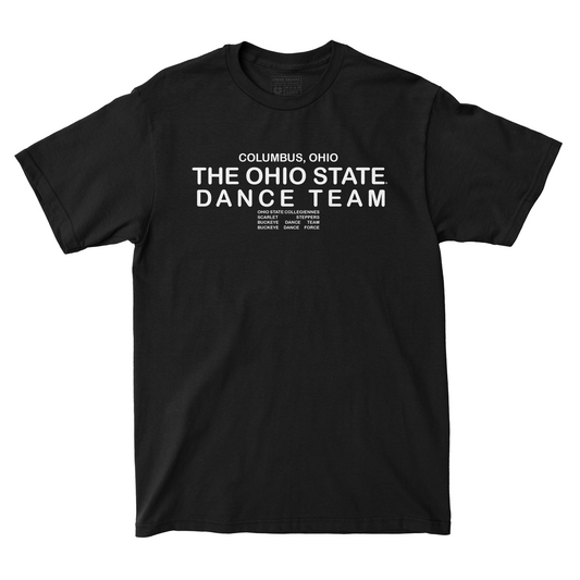 LIMITED RELEASE: The Ohio State Dance Team Comfort Colors T-Shirt in Black