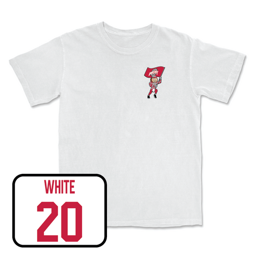 Men's Basketball White Brutus Comfort Colors Tee  - Colin White