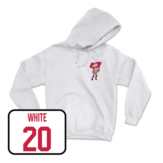 Men's Basketball White Brutus Hoodie  - Colin White