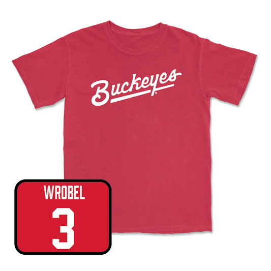 Red Women's Volleyball Script Tee - Ella Wrobel