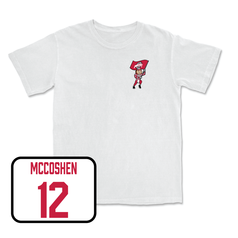 Women's Ice Hockey White Brutus Comfort Colors Tee - Grace McCoshen