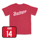 Red Women's Basketball Script Tee  - Ella Hobbs