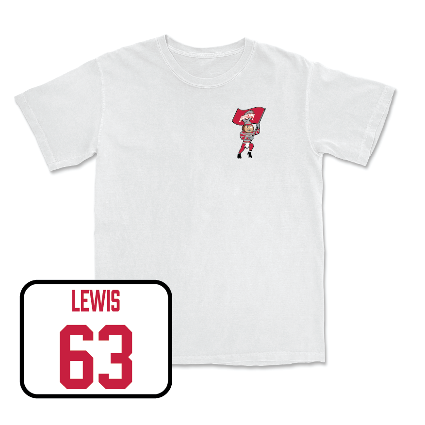 Men's Ice Hockey White Brutus Comfort Colors Tee  - Nathan Lewis