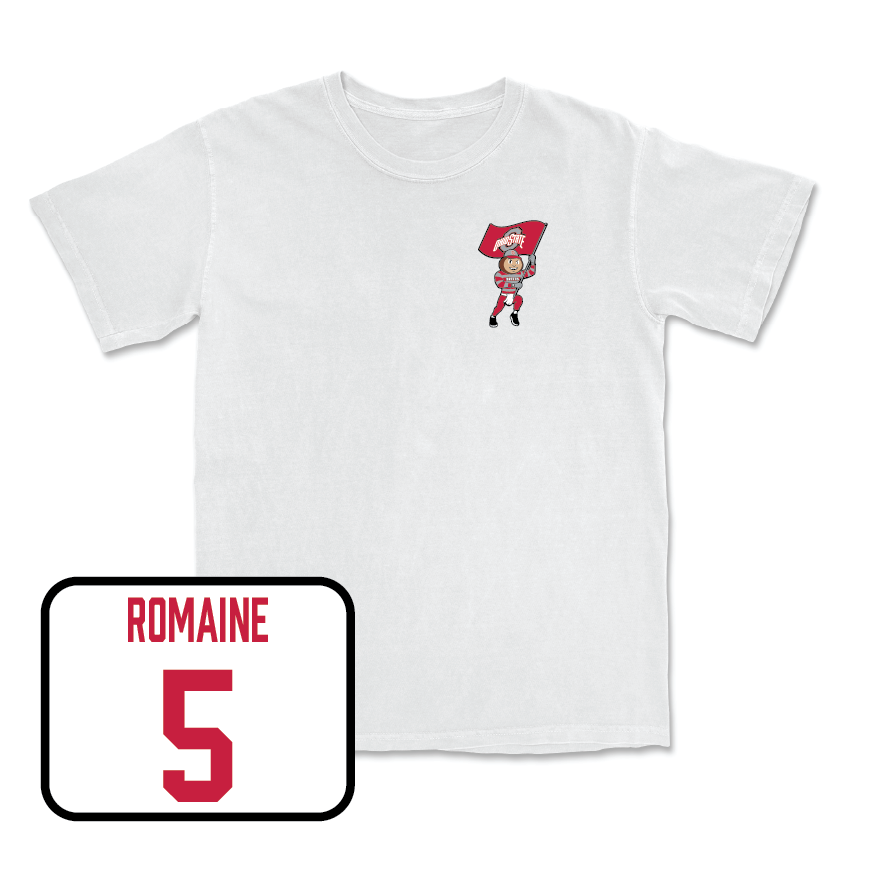 Men's Ice Hockey White Brutus Comfort Colors Tee  - Chris Romaine