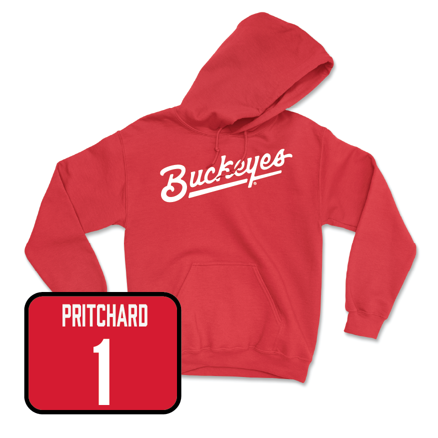 Red Women's Soccer Script Hoodie  - Molly Pritchard