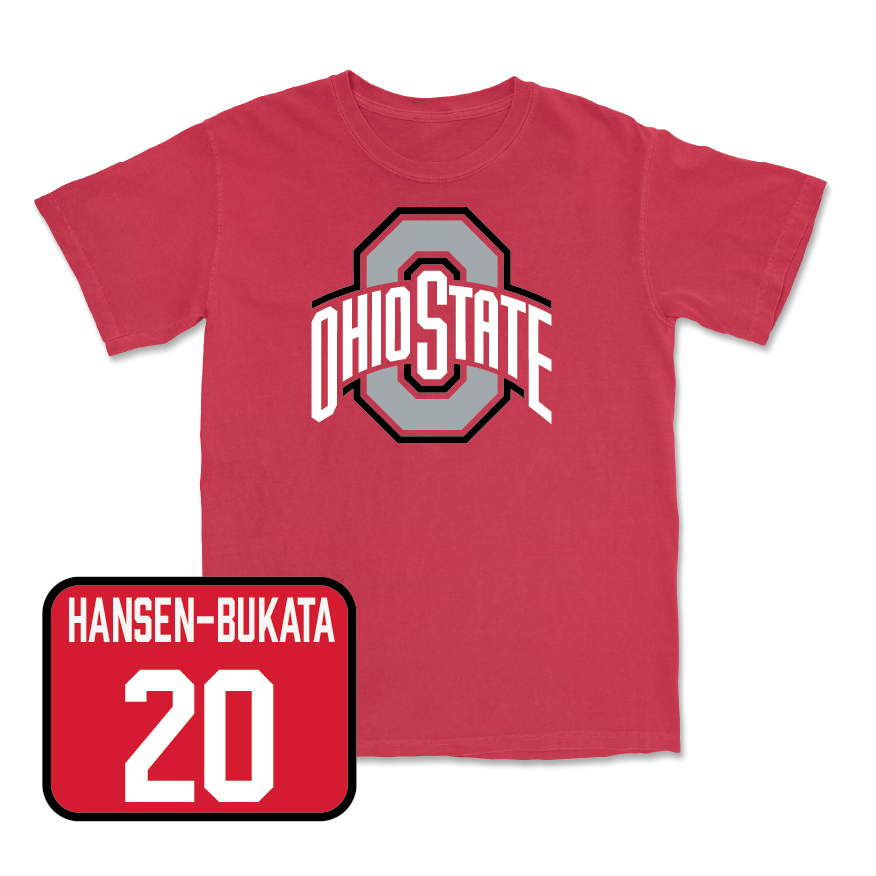 Red Men's Ice Hockey Team Tee  - Aiden Hansen-Bukata