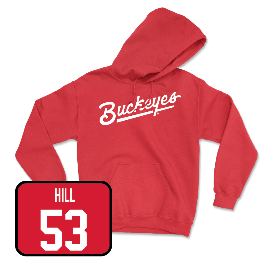 Red Baseball Script Hoodie  - Spencer Hill