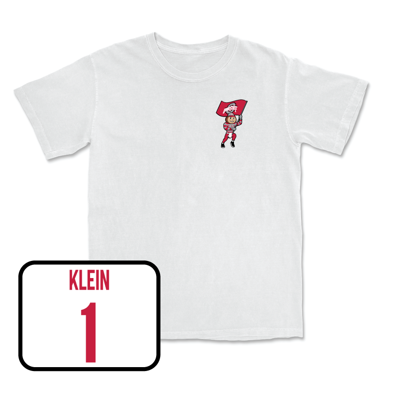 Women's Ice Hockey White Brutus Comfort Colors Tee - Genevieve Klein