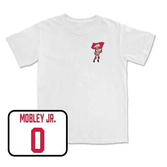 Men's Basketball White Brutus Comfort Colors Tee  - John Mobley Jr.