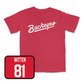 Red Football Script Tee   - Damarion Witten