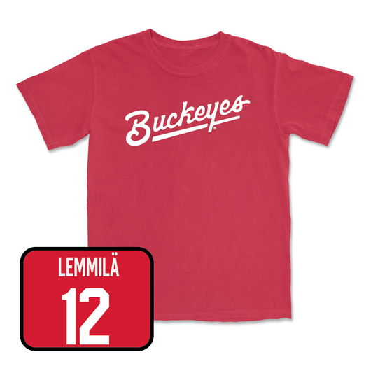 Red Women's Basketball Script Tee  - Elsa Lemmilä