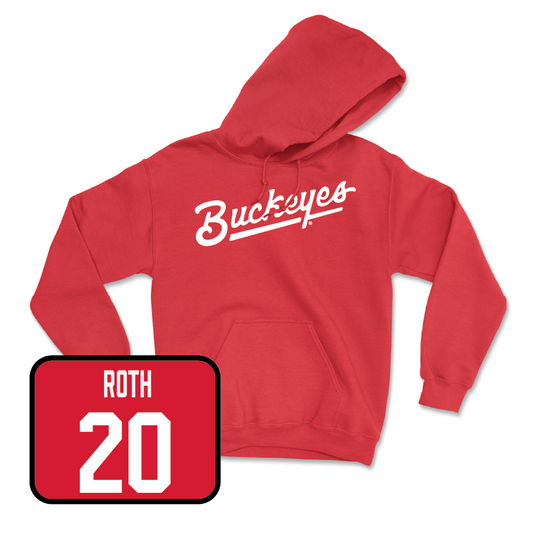 Red Women's Ice Hockey Script Hoodie  - Maria Roth