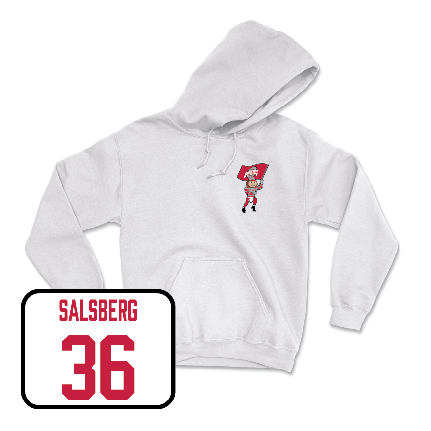 Baseball White Brutus Hoodie  - Zev Salsberg