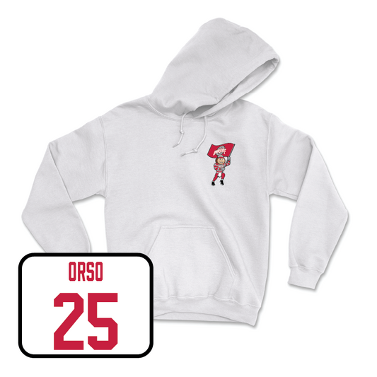 Women's Lacrosse White Brutus Hoodie  - Olivia Orso