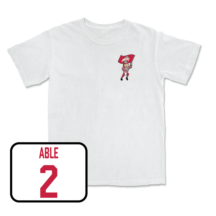 Men's Ice Hockey White Brutus Comfort Colors Tee  - Chris Able