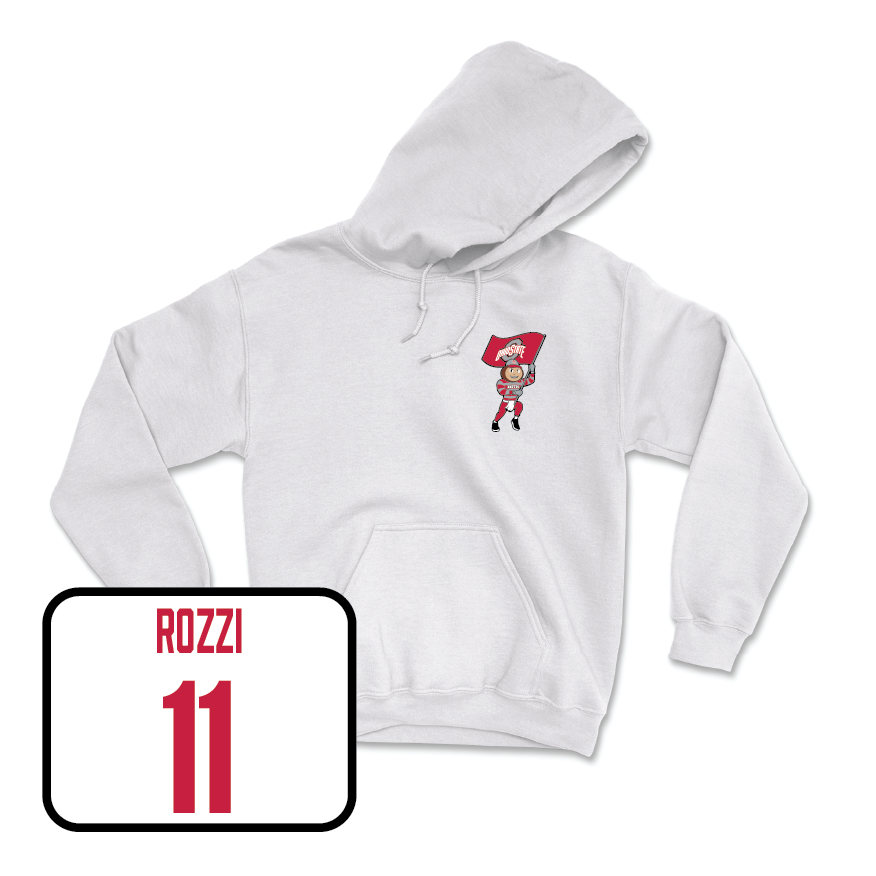 Men's Ice Hockey White Brutus Hoodie  - Jake Rozzi