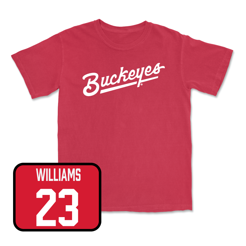 Red Men's Soccer Script Tee  - Donovan Williams