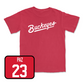 Red Women's Lacrosse Script Tee  - Maddy Paz