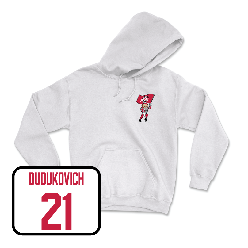 Women's Soccer White Brutus Hoodie  - Kailyn Dudukovich